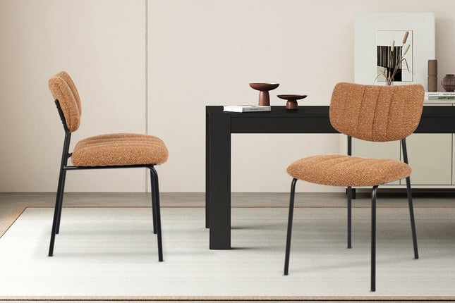 Eetkamerstoelen 'Antura' Stof Oranje (2 per doos)