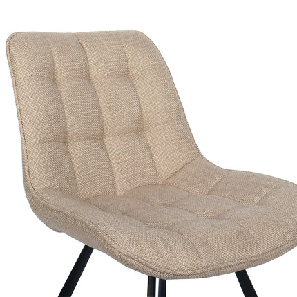 Stoel 'Ariba' Stof Beige/Lichtgrijs