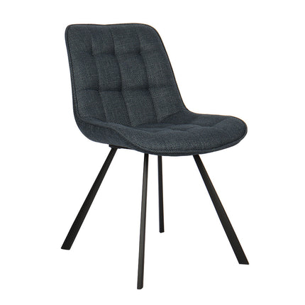 Eetkamerstoelen 'Ariba' Stof Donkerblauw (2 per doos)