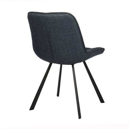 Eetkamerstoelen 'Ariba' Stof Donkerblauw (2 per doos)
