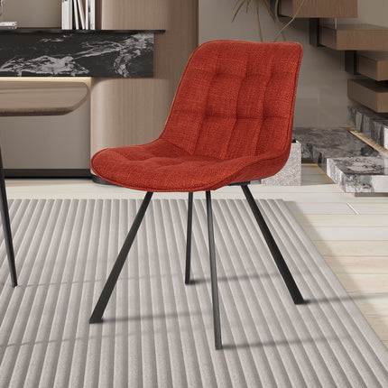 Eetkamerstoelen 'Ariba' Stof Rood (2 per doos)