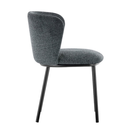 Eetkamerstoelen 'Arthur' Stof Donkergrijs (2 per doos)