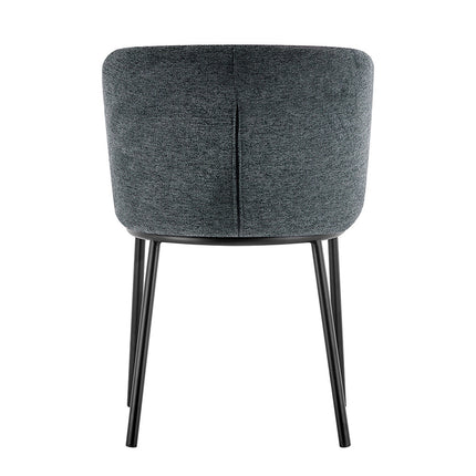 Eetkamerstoelen 'Arthur' Stof Donkergrijs (2 per doos)
