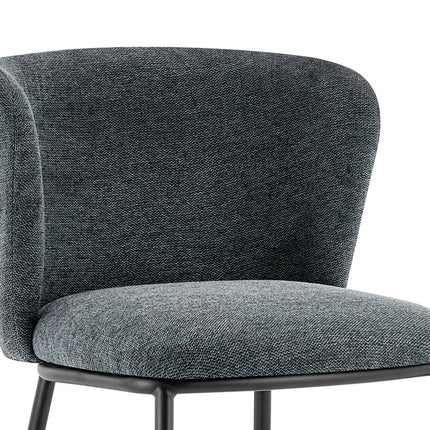Eetkamerstoelen 'Arthur' Stof Donkergrijs (2 per doos)