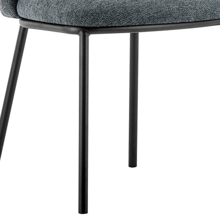 Eetkamerstoelen 'Arthur' Stof Donkergrijs (2 per doos)
