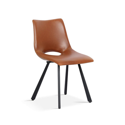 Eetkamerstoelen 'Assisi' PU Cognac (2 per doos)