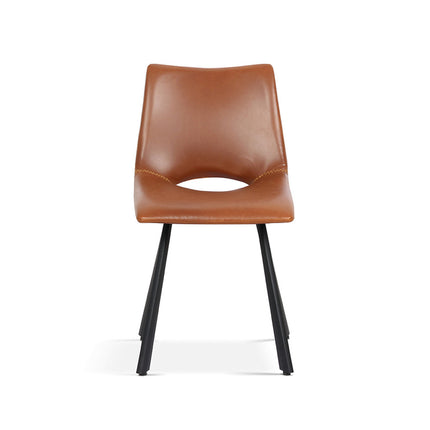 Eetkamerstoelen 'Assisi' PU Cognac (2 per doos)