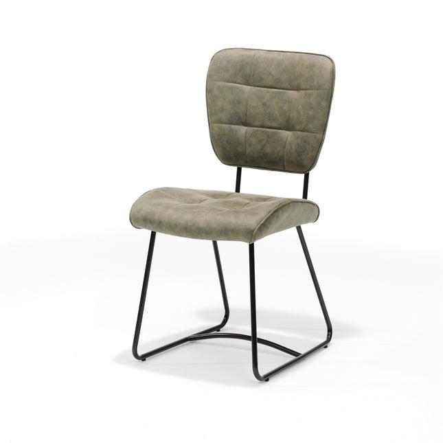 Stoel Bailey SL zwart - Stof Soft Groen