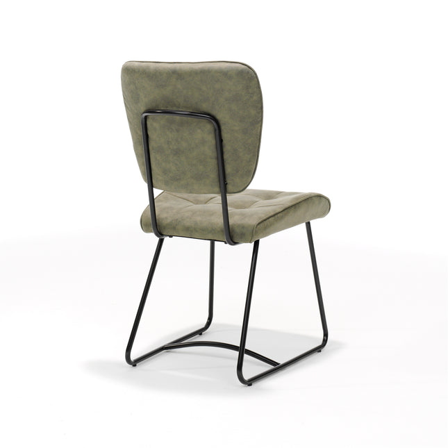 Stoel Bailey SL zwart - Stof Soft Groen
