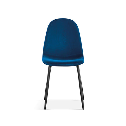 Eetkamerstoelen 'Boy' Fluweel Donkerblauw (4 per doos)