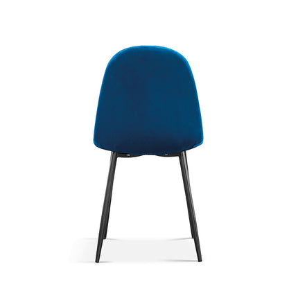Eetkamerstoelen 'Boy' Fluweel Donkerblauw (4 per doos)