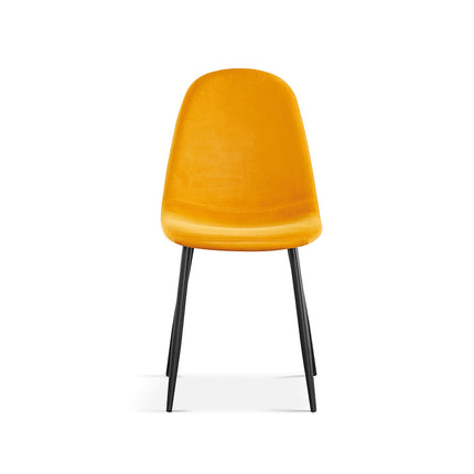 Stoel 'Boy' Fluweel Geel (4 per doos)