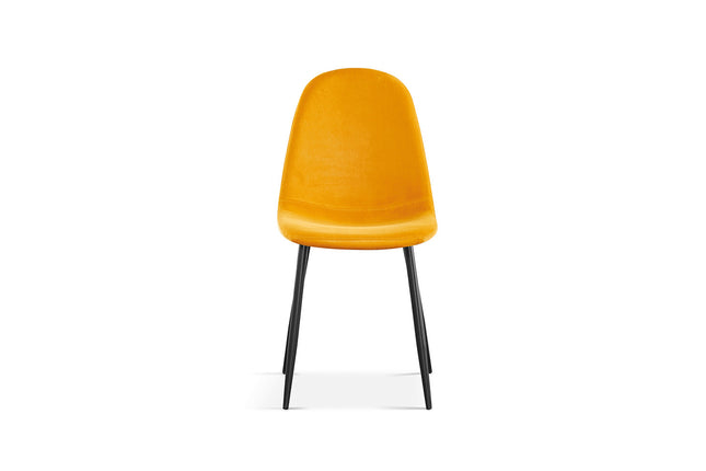 Stoel 'Boy' Fluweel Geel (4 per doos)