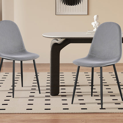 Eetkamerstoelen 'Boy' Fluweel Grijs (4 per doos)