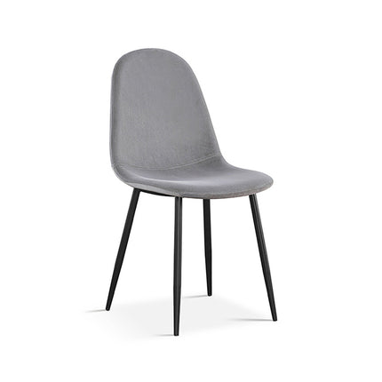 Eetkamerstoelen 'Boy' Fluweel Grijs (4 per doos)