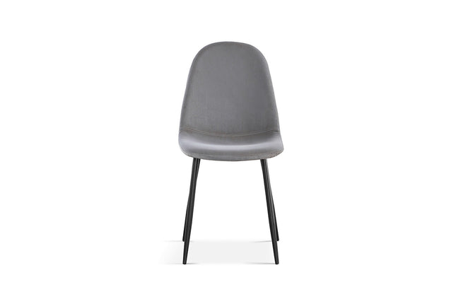 Eetkamerstoelen 'Boy' Fluweel Grijs (4 per doos)