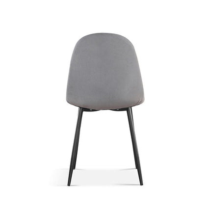 Eetkamerstoelen 'Boy' Fluweel Grijs (4 per doos)