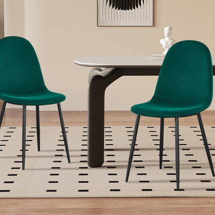 Eetkamerstoelen 'Boy' Fluweel Groen (2 per doos)