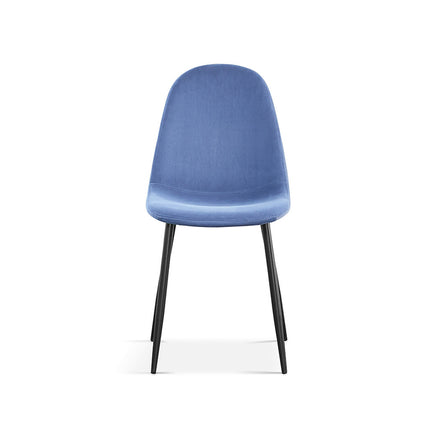 Eetkamerstoelen 'Boy' Fluweel Lichtblauw (4 per doos)