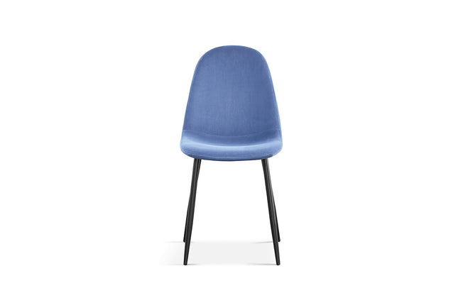 Eetkamerstoelen 'Boy' Fluweel Lichtblauw (4 per doos)