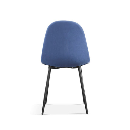Eetkamerstoelen 'Boy' Fluweel Lichtblauw (4 per doos)