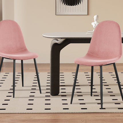 Eetkamerstoelen 'Boy' Fluweel Roze (4 per doos)