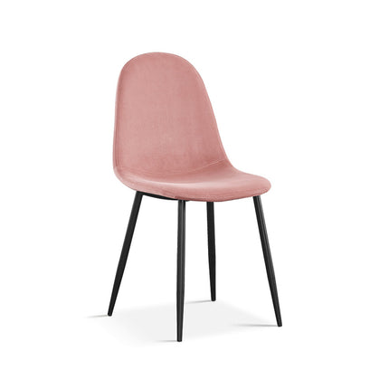 Eetkamerstoelen 'Boy' Fluweel Roze (4 per doos)