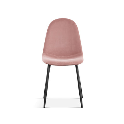 Eetkamerstoelen 'Boy' Fluweel Roze (4 per doos)