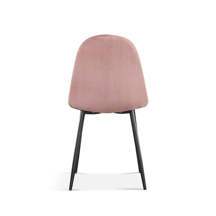 Eetkamerstoelen 'Boy' Fluweel Roze (4 per doos)