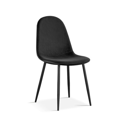 Eetkamerstoelen 'Boy' Fluweel Zwart (2 per doos)