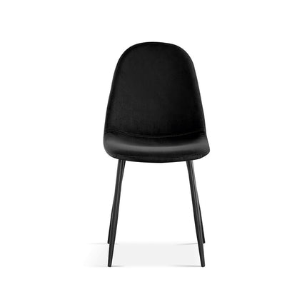 Eetkamerstoelen 'Boy' Fluweel Zwart (2 per doos)