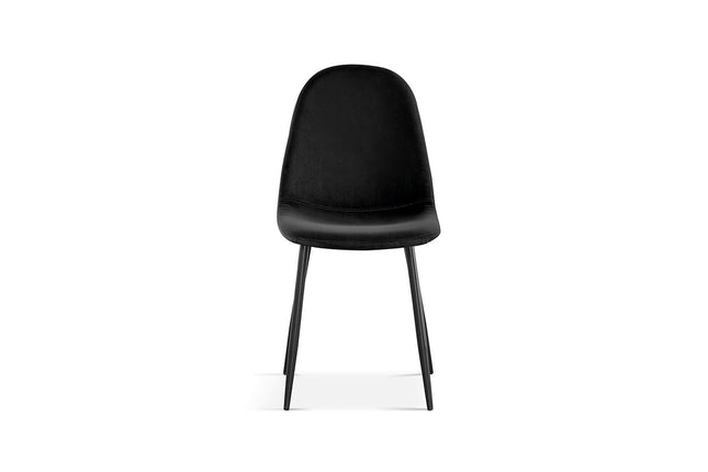 Eetkamerstoelen 'Boy' Fluweel Zwart (2 per doos)