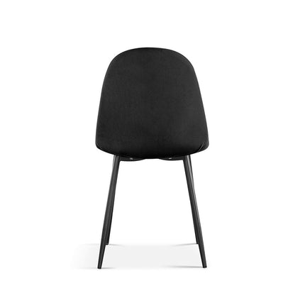 Eetkamerstoelen 'Boy' Fluweel Zwart (2 per doos)