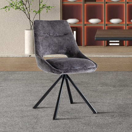 Eetkamerstoelen 'Dante' Stof Grijs (2 per doos)