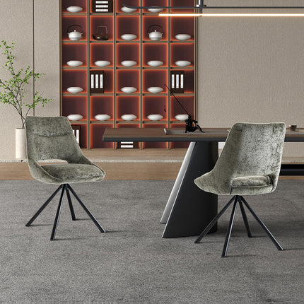 Eetkamerstoelen 'Dante' Stof Groen (2 per doos)