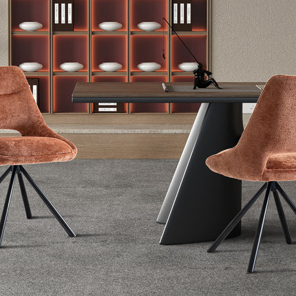 Eetkamerstoelen 'Dante' Stof Roest (2 per doos)
