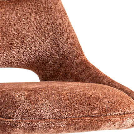 Eetkamerstoelen 'Dante' Stof Roest (2 per doos)