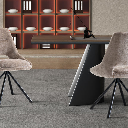 Eetkamerstoelen 'Dante' Stof Taupe (2 per doos)