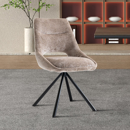 Eetkamerstoelen 'Dante' Stof Taupe (2 per doos)