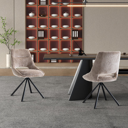 Eetkamerstoelen 'Dante' Stof Taupe (2 per doos)