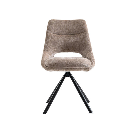 Eetkamerstoelen 'Dante' Stof Taupe (2 per doos)