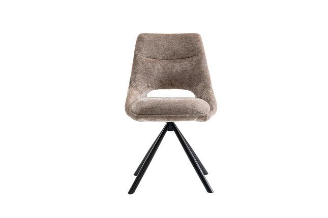 Eetkamerstoelen 'Dante' Stof Taupe (2 per doos)