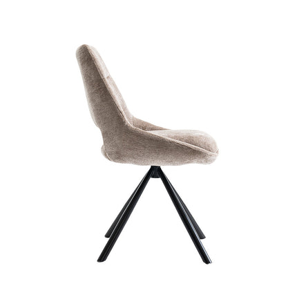 Eetkamerstoelen 'Dante' Stof Taupe (2 per doos)