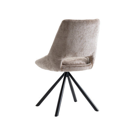 Eetkamerstoelen 'Dante' Stof Taupe (2 per doos)