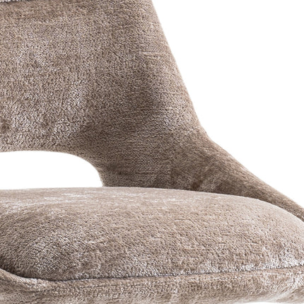 Eetkamerstoelen 'Dante' Stof Taupe (2 per doos)