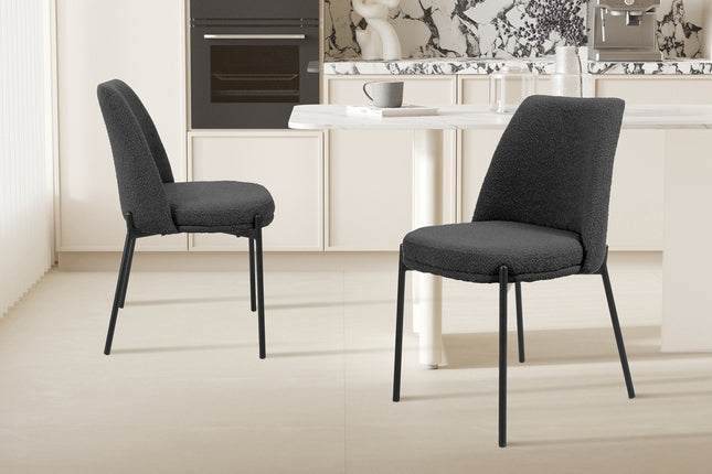 Eetkamerstoelen 'Ella' Stof Grijs (2 per doos)