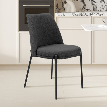 Eetkamerstoelen 'Ella' Stof Grijs (2 per doos)