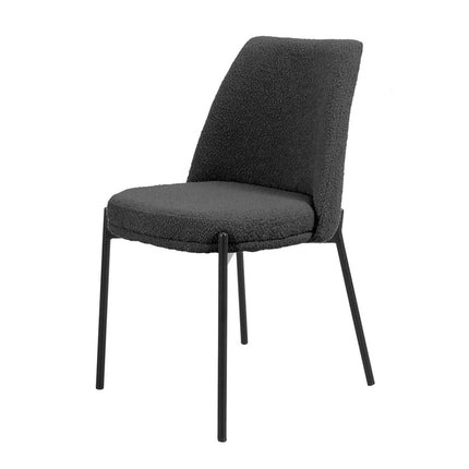Eetkamerstoelen 'Ella' Stof Grijs (2 per doos)