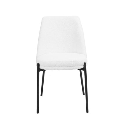 Eetkamerstoelen 'Ella' Stof Wit (2 per doos)