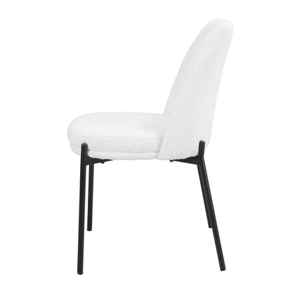 Eetkamerstoelen 'Ella' Stof Wit (2 per doos)